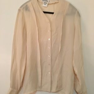 Escada Cream Silk Blouse - XS (FR 36)